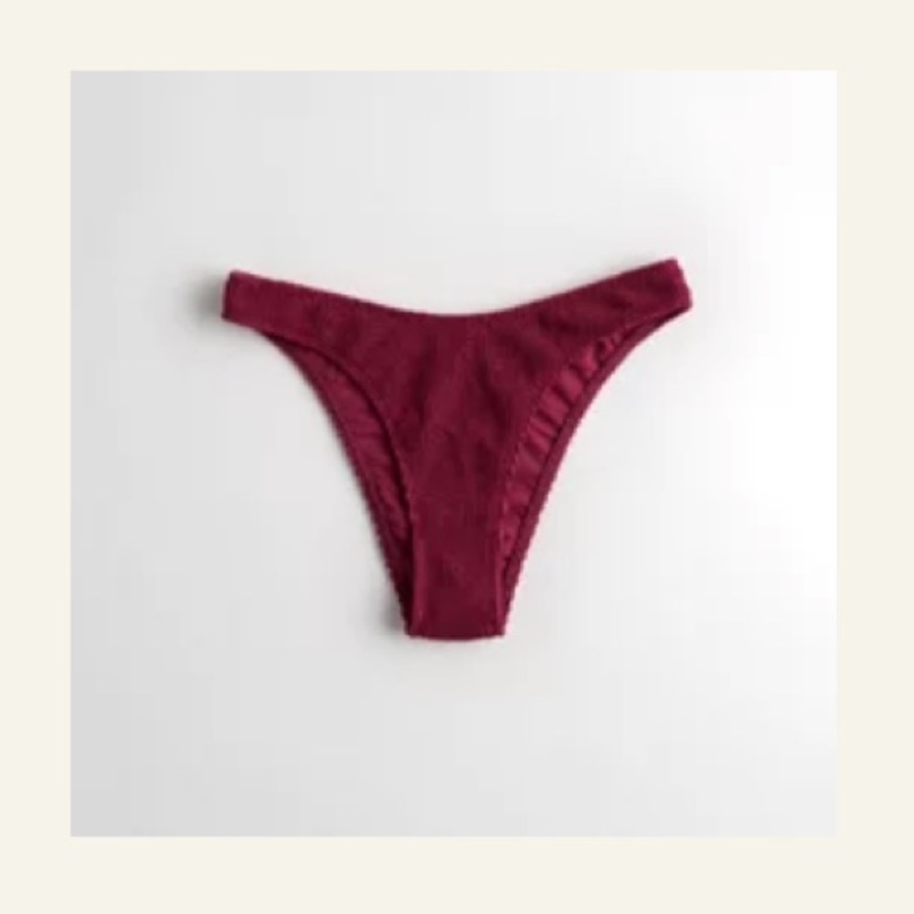 Hollister Raspberry red Textured Bikini Set - Picture 5 of 6